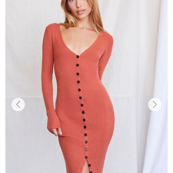 Forever 21 Ribbed Midi Sweater dress - Picture 2 of 2